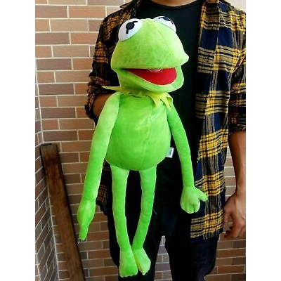 60cm Kermit the Frog Hand Puppet Soft Plush Doll Puppet Theater Stuffed Toys Kids Birthday Best Gift