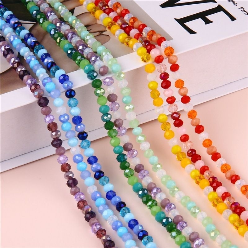 6mm Crystal Rondelle loose beads For Diy jewelry accessories handmade earrings hairpin bracelet material