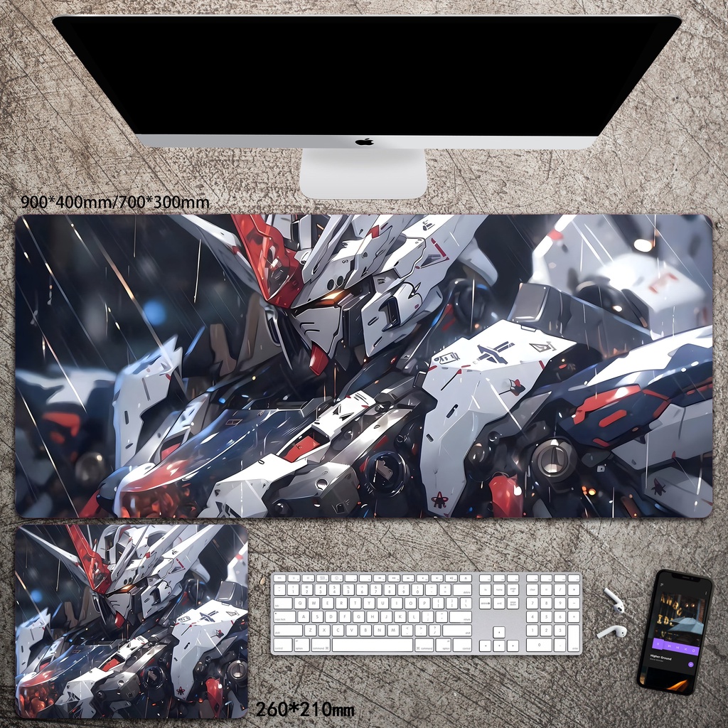 [700 * 300] AI Mobile Suit Gundam Mouse Pad Super Thickened Boys Gaming Keyboard Pad Laptop Computer Desk Pad