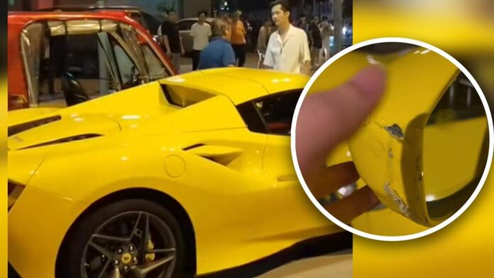 China Ferrari driver only asks for RM122 from elderly tricycle rider who scratched his RM2.90mil sports car causing RM64,500 damage