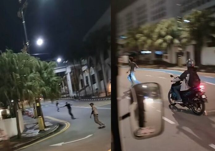 JB cops hunting for skateboarders who almost caused accident