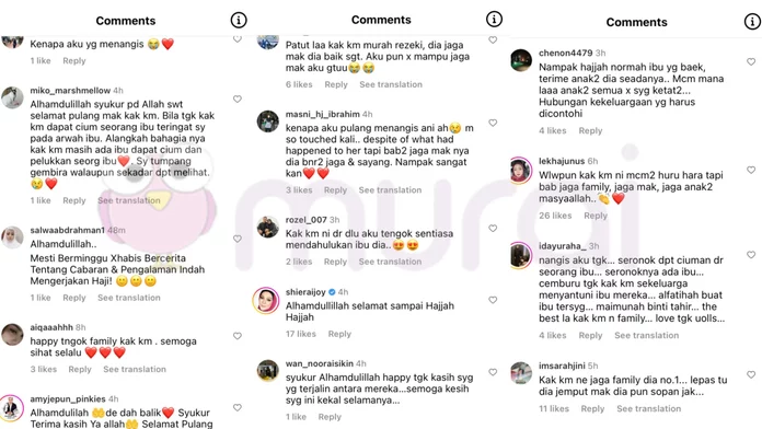 Kak KM Lepas Rindu Pada Ibu Selamat Tiba Di Tanah Air Dari Tunai Haji, Netizen Sebak!