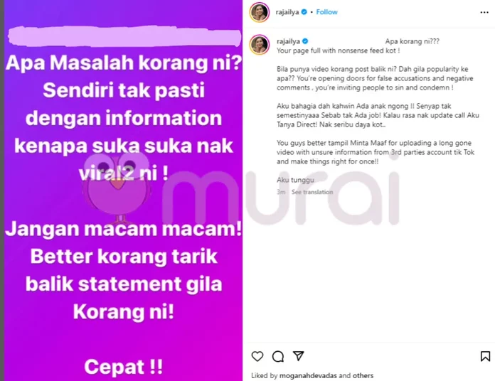 Raja Ilya Berang Ada Pihak ‘Post’ Video Lama Sebagai Konten!-“Dah Gila Populariti Ke?