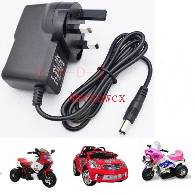 AC - DC power 6V 12V 500mA 800mA 1000mA Children's toy car motorcycle Charger Smart Intelligent Charger Battery UK plug DC 5.5mm