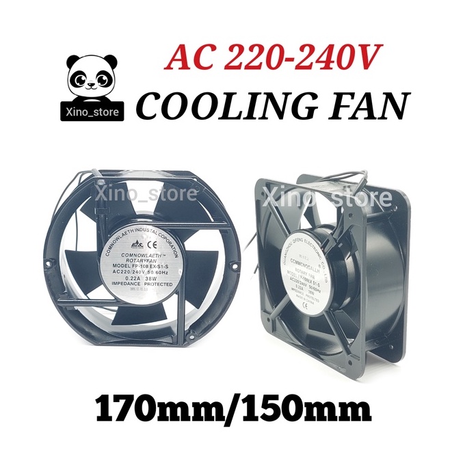 AC 220-240V 6inch Cooling Fan Video Fan Square 150x150x50MM/ Round 170x150x50MM FP108EX 6 inch Video Fan