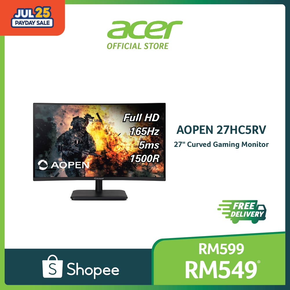 Acer Aopen 27HC5RV FreeSync Gaming Monitor (27")