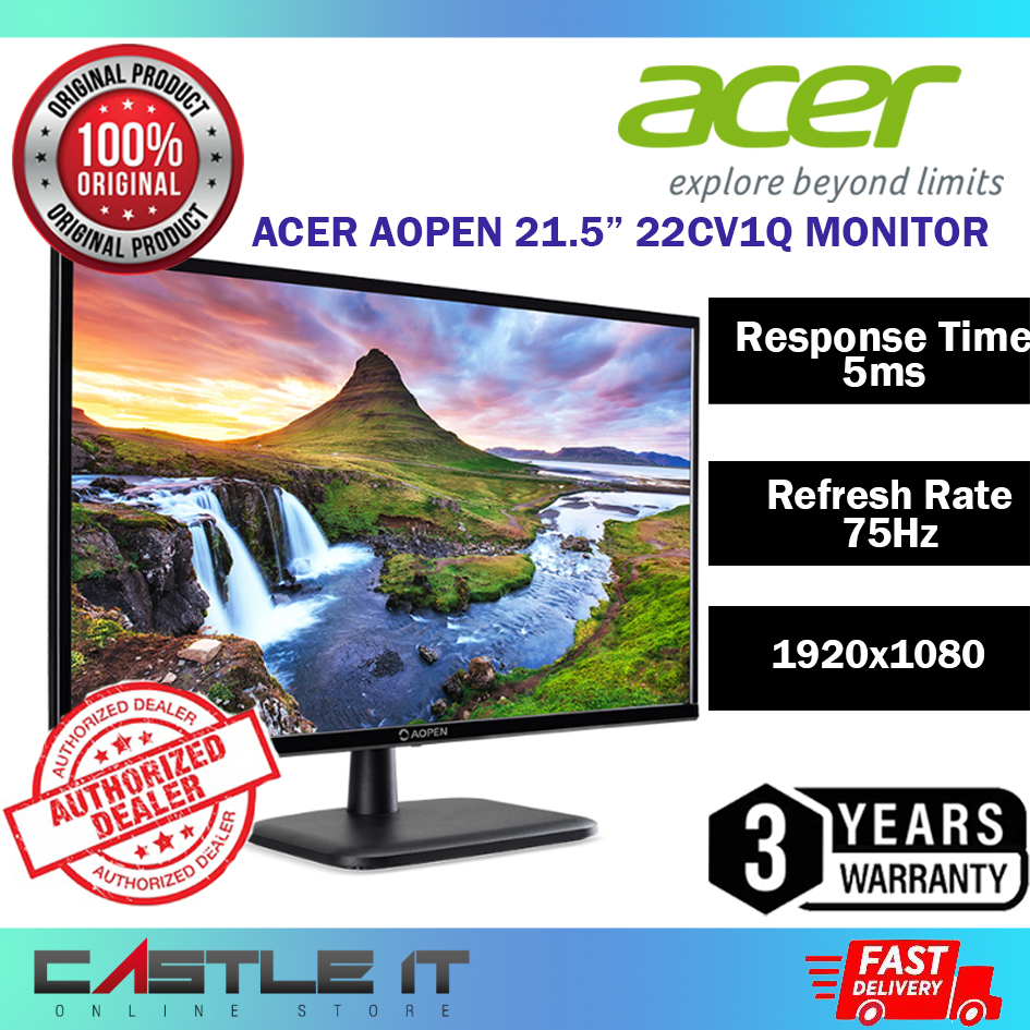 ACER AOPEN 22CV1QH3 21.5" VA 75HZ 1ms FHD 22CV1Q MONITOR (VA-FHD-100HZ-5MS-HDMI-VGA-VESA) (UM.WC1SM.301)