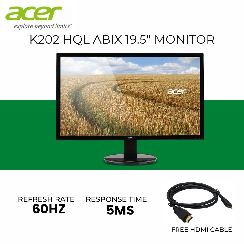 acer K202 19.5" HD LED MONITOR K202HQL abi