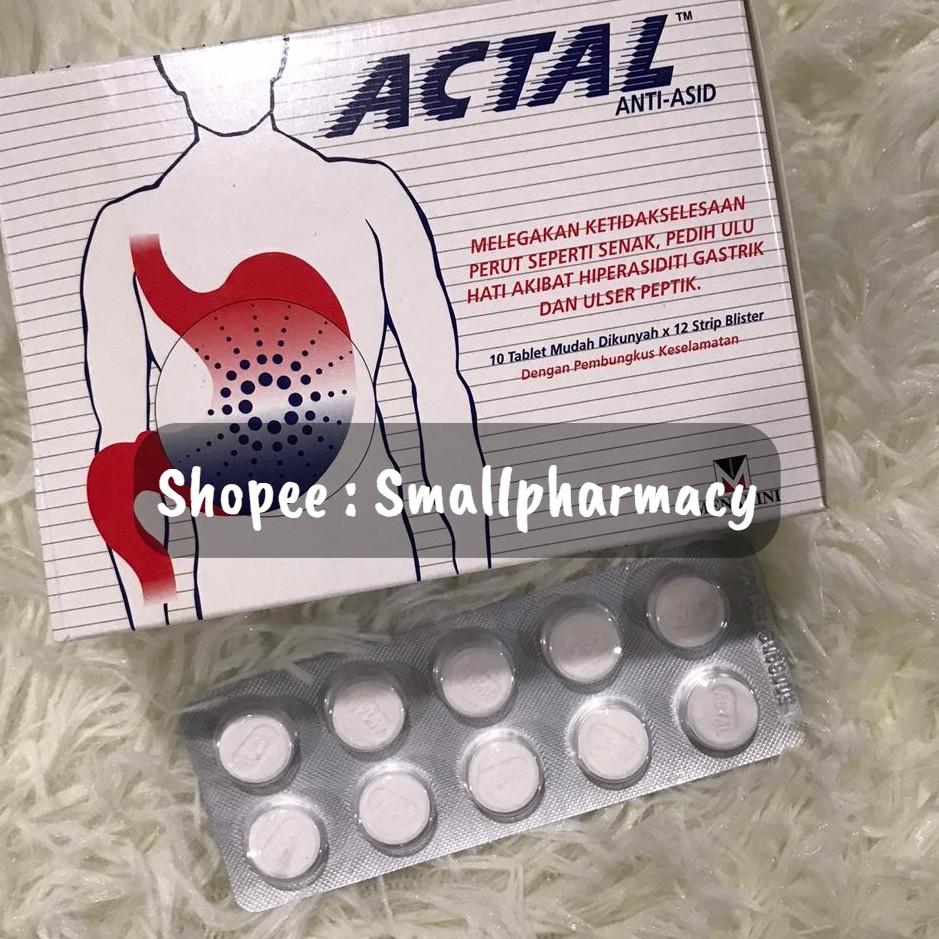 Actal Anti-Acid (10's) Relief of stomach discomfort such as indigestion, heartburn