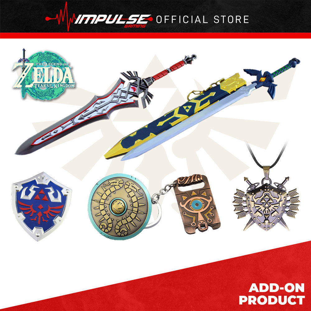 [Add-On] The Legend of Zelda Tears of the Kingdom Royal Claymore, Skyward Sword, Hylian Shield / Rathalos Sword Keychain