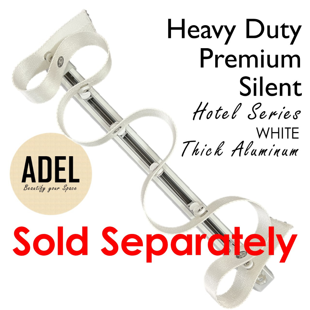 ADEL Hotel Series Premium Heavy Duty Silent Ripple Fold Track / S Fold Curtain Track / Ripple Fold Runner/Tape