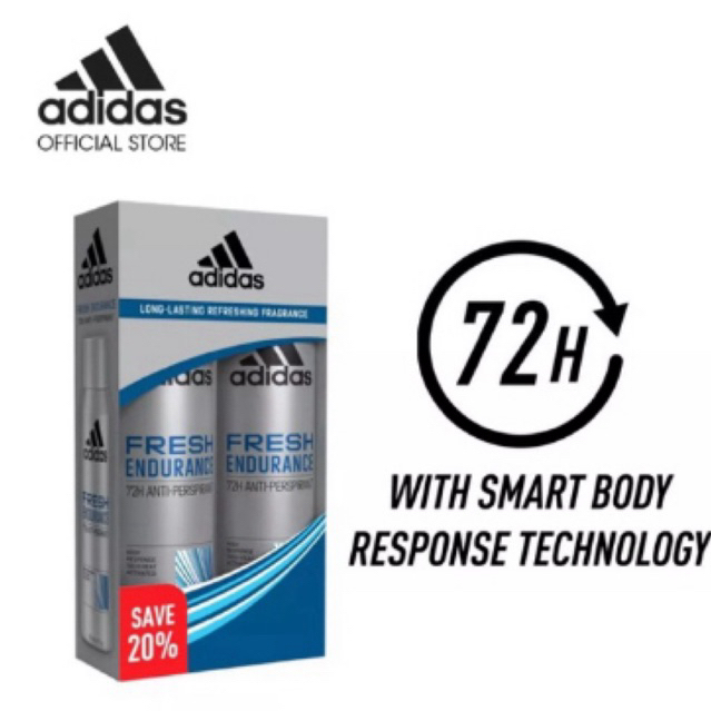 Adidas Deo Body Spray Fresh Endurance 150ML X2