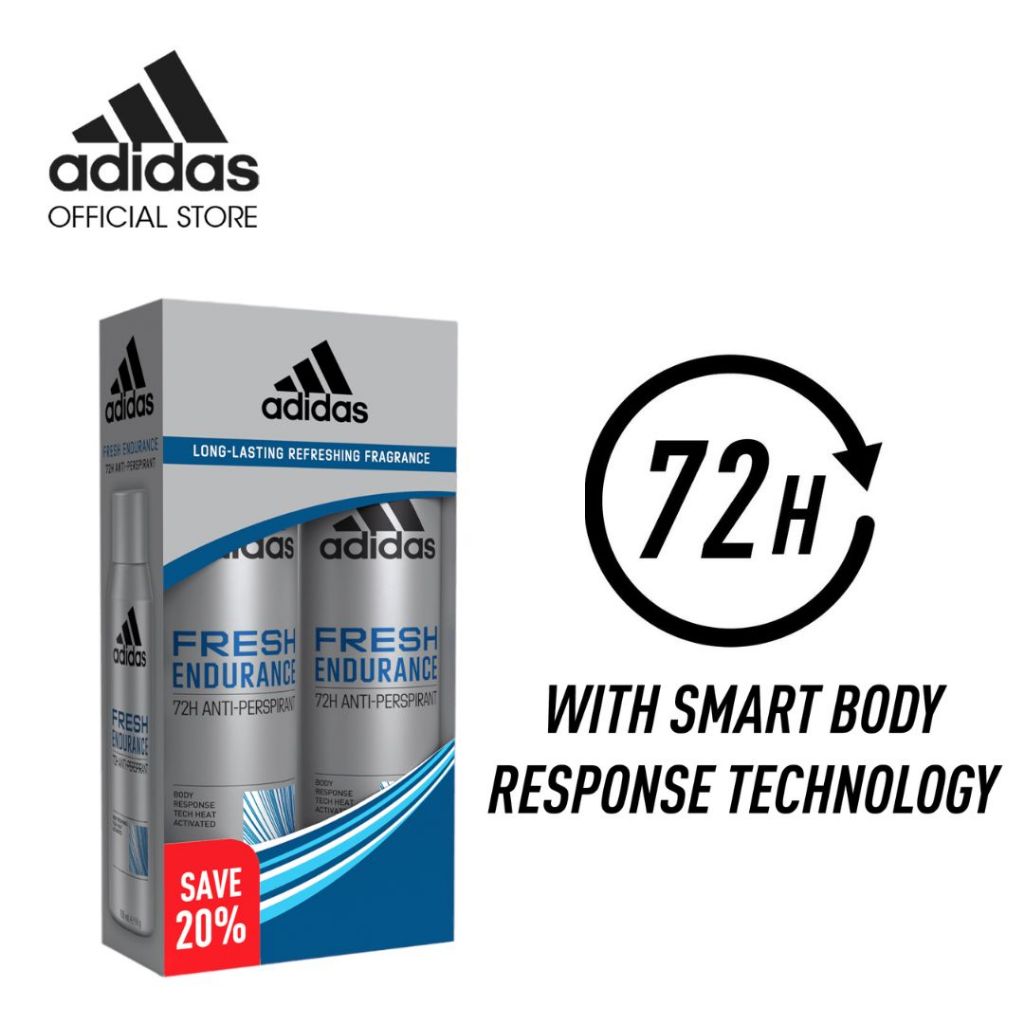 Adidas Deo Body Spray Fresh Endurance 150ML X2