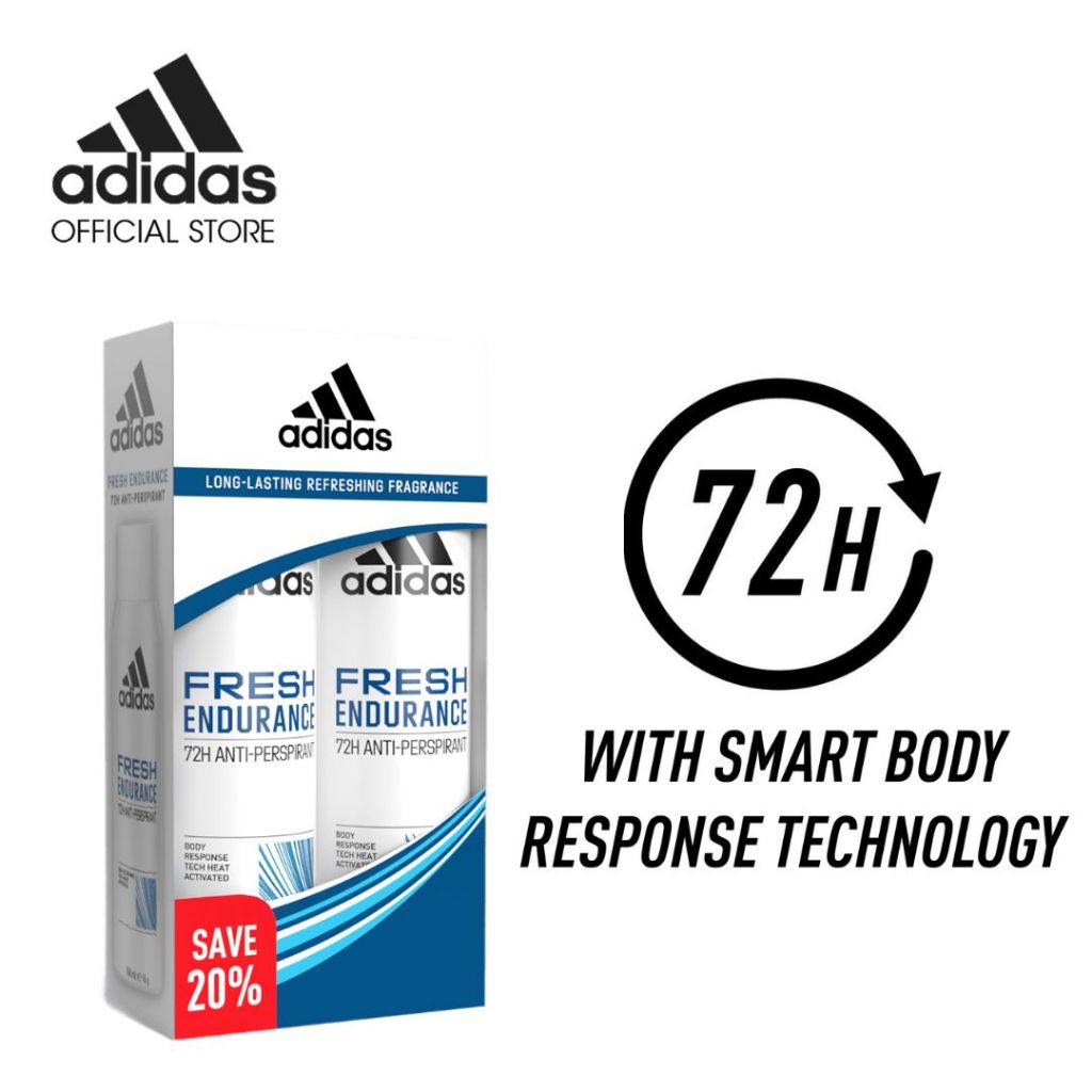 Adidas Women Deo Body Spray Fresh Endurance 150ML X2