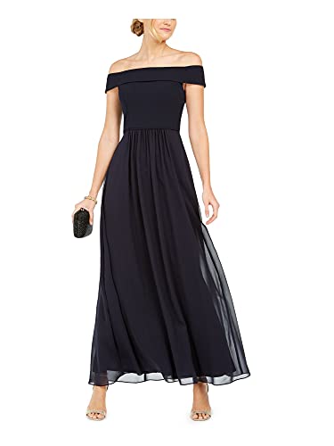 Adrianna Papell Women's Crepe Chiffon Gown, Midnight