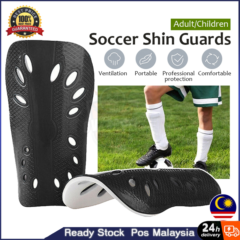 Adult / Kids Football Shin Guard Socks Pads 1 Pair Soccer Shin Pads Sport Support Protective Gear【Malacca Ready Stock】