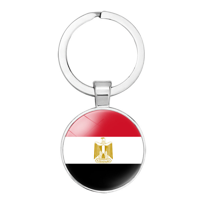 African National Flags, Time Gemstone Keyrings, Egypt, South Africa, Ghana Jewelry, Keyring Pendants