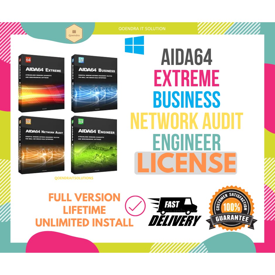 AIDA64 License | Extreme | Business | Network Audit | Engineer | LIFETIME | Full Version