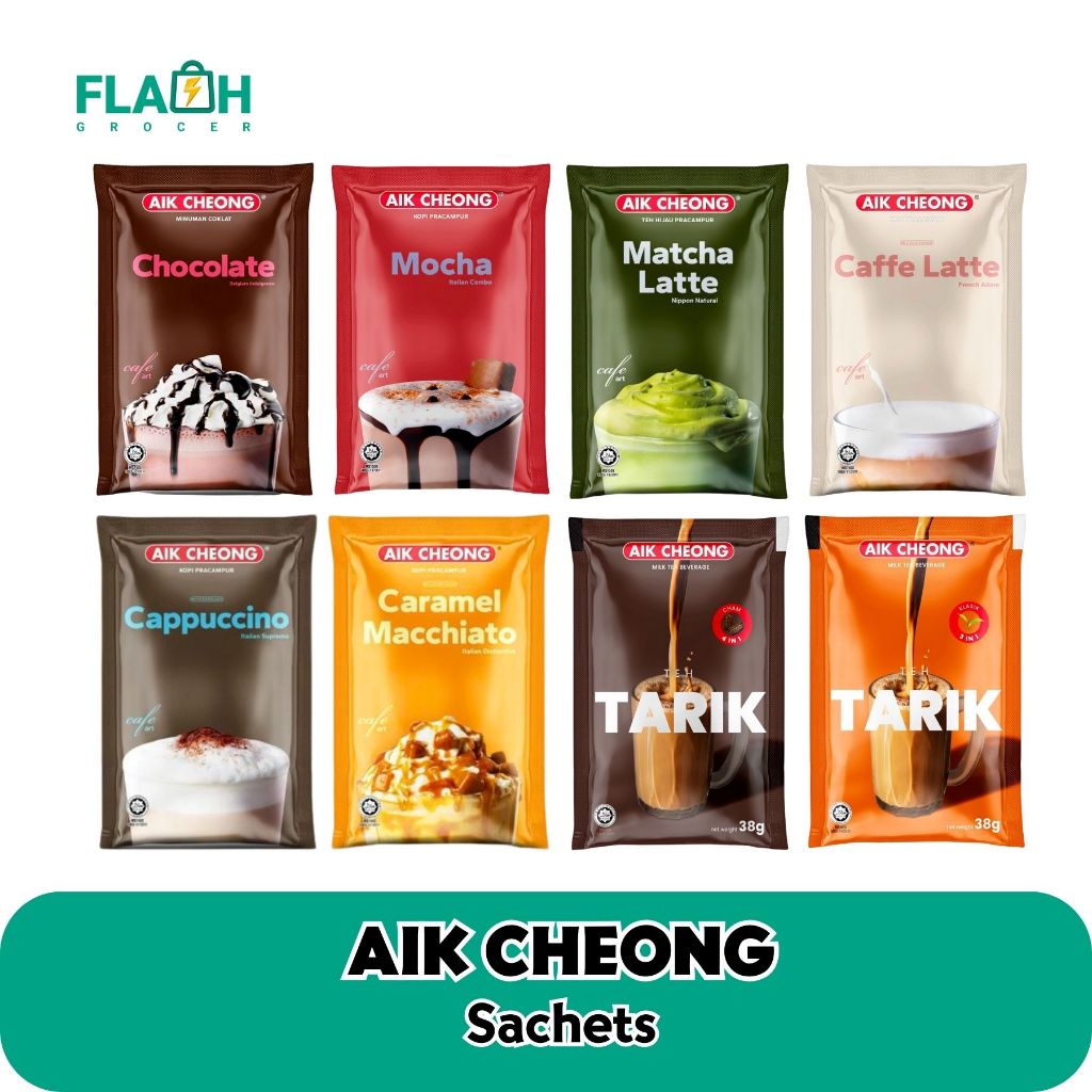 Aik Cheong Loose Sachet (Chocolate/Cappuccino/Mocha/Caramel Macchiato/Latte/ Matcha/Teh Tarik Classic/ Teh Tarik Cham)