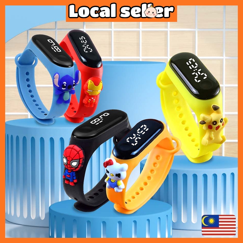 Aikoky Fashion LED Bracelet Watch Children Cartoon Digital Sports Watch Waterproof Boys Girls Watch