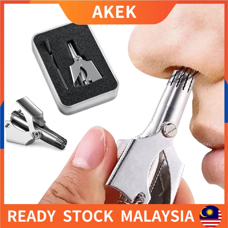 【AKEK】Stainless steel Gunting Bulu Hidung trimmer Rambut Nose Trimmer Nose hair trimmer scissors Clipper Razor Blade