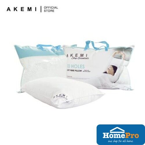 Akemi Pillow sleep essential 10 holes 48cm X 74cm white