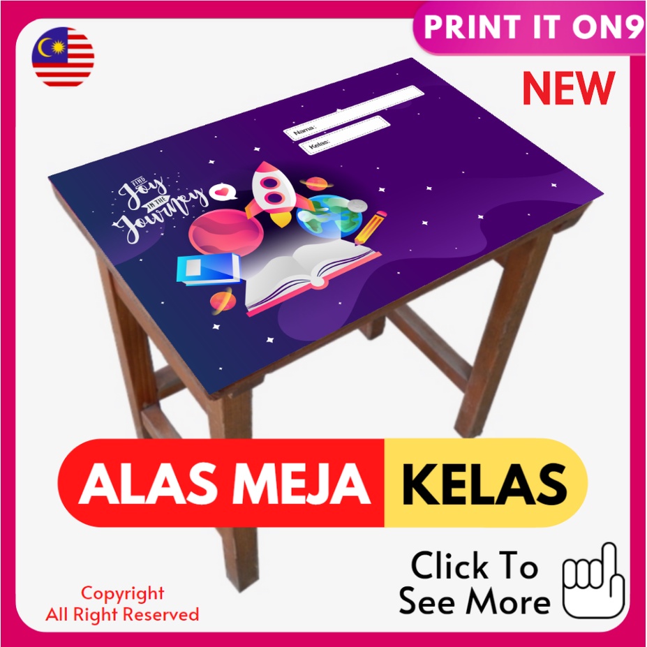 Alas Meja Murid Sekolah Kelas 30 Design Keceriaan Kelas Student Table Cloth Wrap Cover Decoration