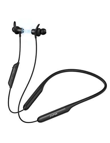 Alfox Bluetooth Headphones 80Hrs Playtime, Bluetooth 5.2 Earbuds Magnetic Auto On/Off, Wireless in-Ear Earphones with Mic, IPX5 Waterproof, USB-C Fast Charging, Lightweight Stereo Headset for Sport