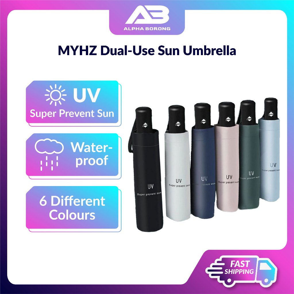 Alpha Borong Automatic Dual-Use Sun Umbrella Folding Sunscreen UV Umbrella 8 Bone Paraguas Rain Parasol Frame Windproof