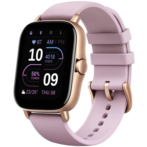 Amazfit GTS 2e Smart Watch for Women,14 Day Battery Life, Alexa Built-In, GPS, Heart Rate Sleep Blood Oxygen Monitor, 5 ATM Water Resistant, Android iPhone Compatible Fitness Tracker Watch-Purple