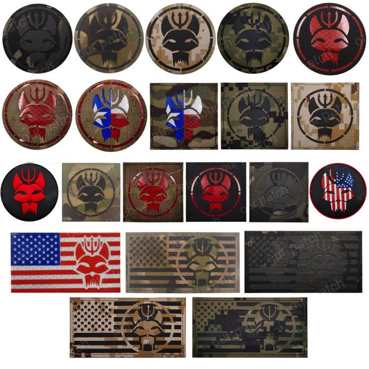 American US Flags Seal Team IR Infrared Reflective Flag Patches Navy Seals SWAT Patches Badges Tactical Military Patches