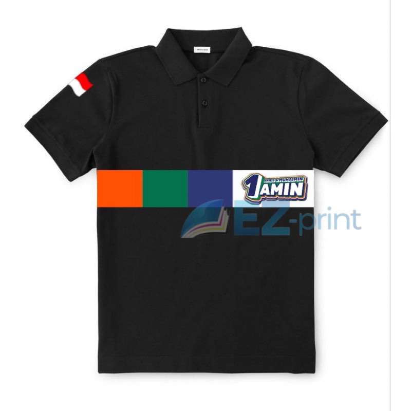 Amin National Team POLO SHIRT NO1 JERSEY Victory ANIES MUHAIMIN 2024 Presidential Election Campaign CAPRES Vice President Success Team Volunteer Uniform