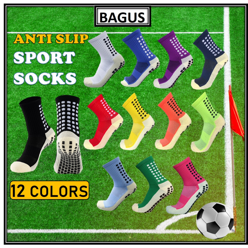 Anti Slip Sock Football Socks Stokin Bola Sepak Stoking Badminton Basketball Grip Sport Thick Socks 運動足球襪子 防滑袜子