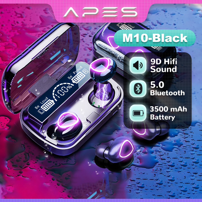 APES Smart TWS Wireless Earphone Bluetooth 5.0 Earbud Touch In-ear 9D Stereo Sports with Mic