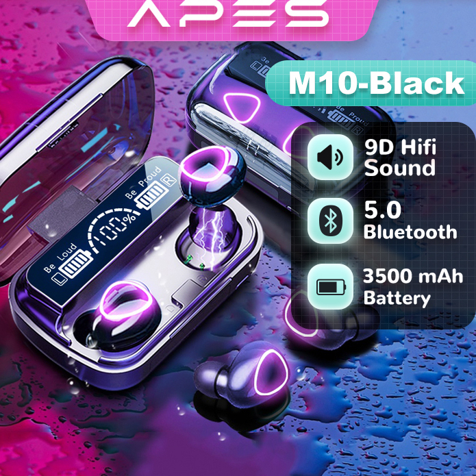 APES Smart TWS Wireless Earphone Bluetooth 5.0 Earbud Touch In-ear 9D Stereo Sports with Mic