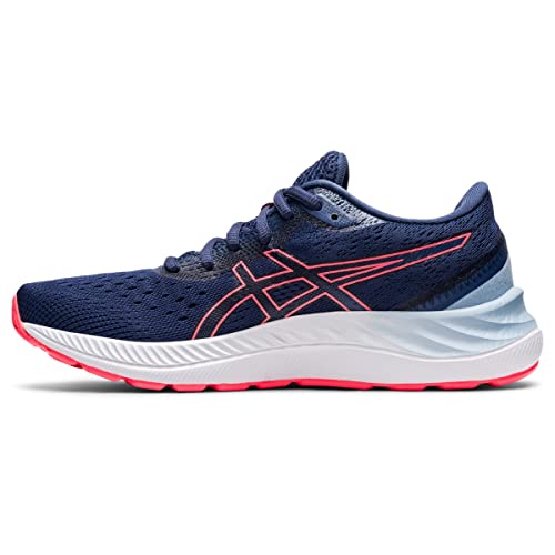 ASICS Women's Gel-Excite 8 Running Shoes, 9, Thunder Blue/Blazing Coral