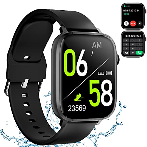 Asnora Fitness Tracker with Heart Rate Monitor, Smart Watch Answer/Make Call,1.95" Color Touch Screen IP68 Waterproof Step Calorie Counter Sleep Monitoring Pedometer Watches Activity Tracker for Men