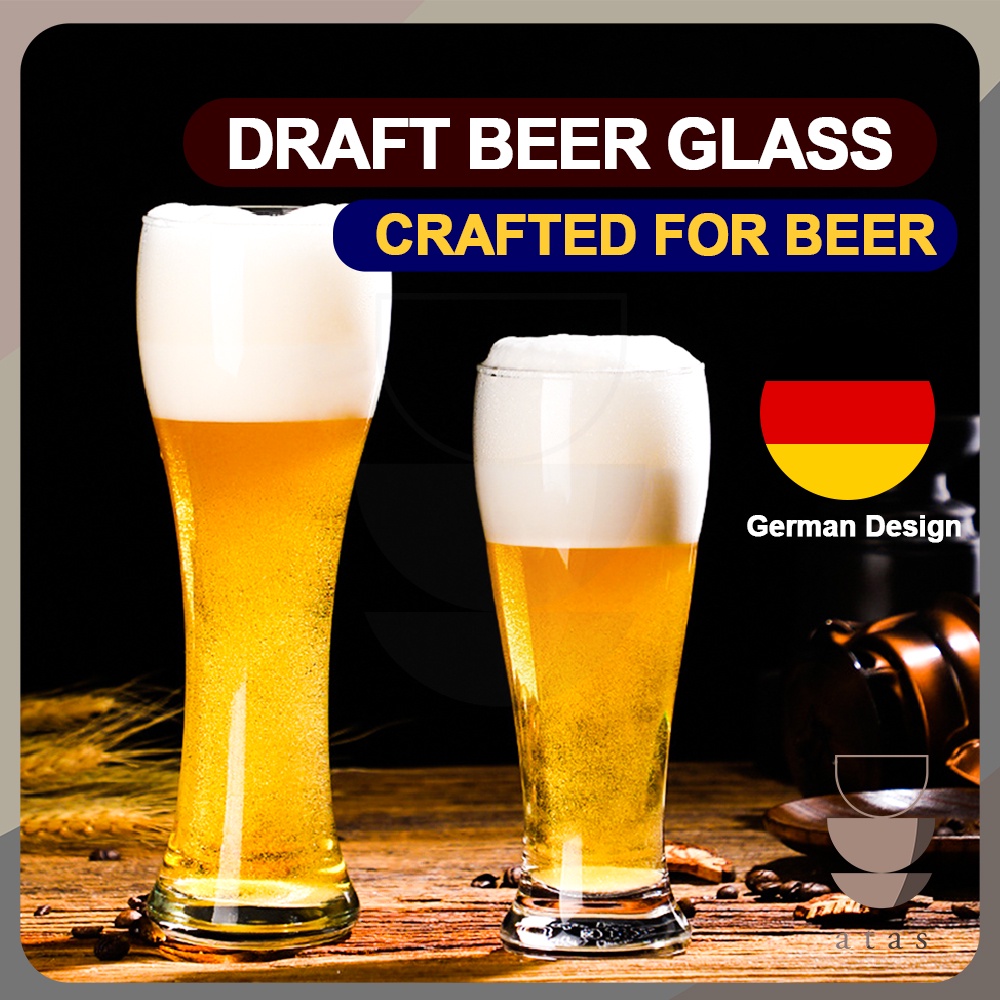 ATAS BAR GERMAN Pilsner Beer Glass Pint Mug Draught Munich Weizen Stout Bartender Oktoberfest Cocktail Glasses Cup 啤酒杯