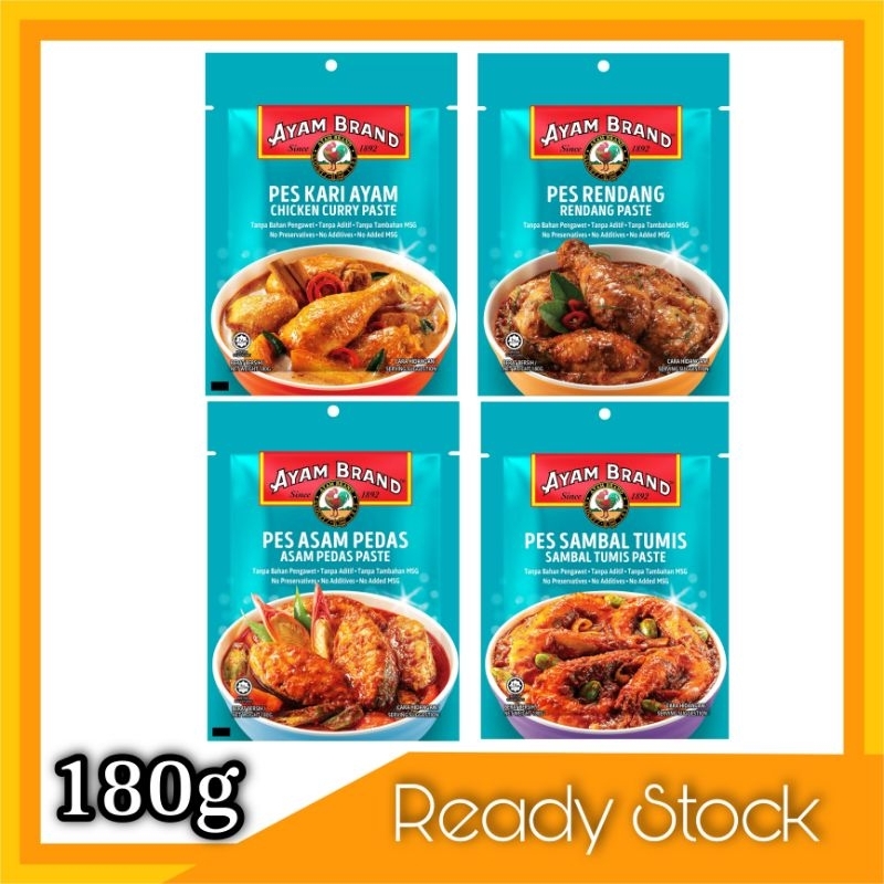 Ayam Brand Pes Exp12/2024 Kari Ayam Chicken Curry Paste /Pes Asam Pedas / Rendang / Sambal Times 180G