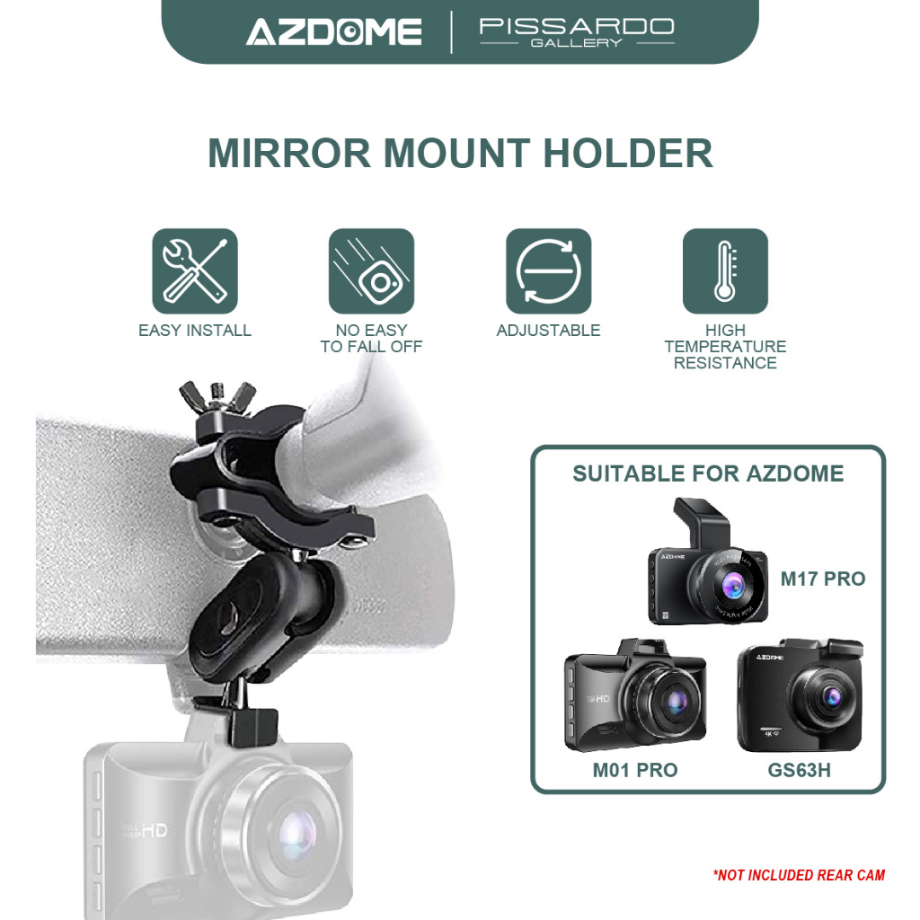 【AZDOME】Dash Cam Mirror Mount Holder for AZDOME Dash Cam M01PRO M17 GS63H