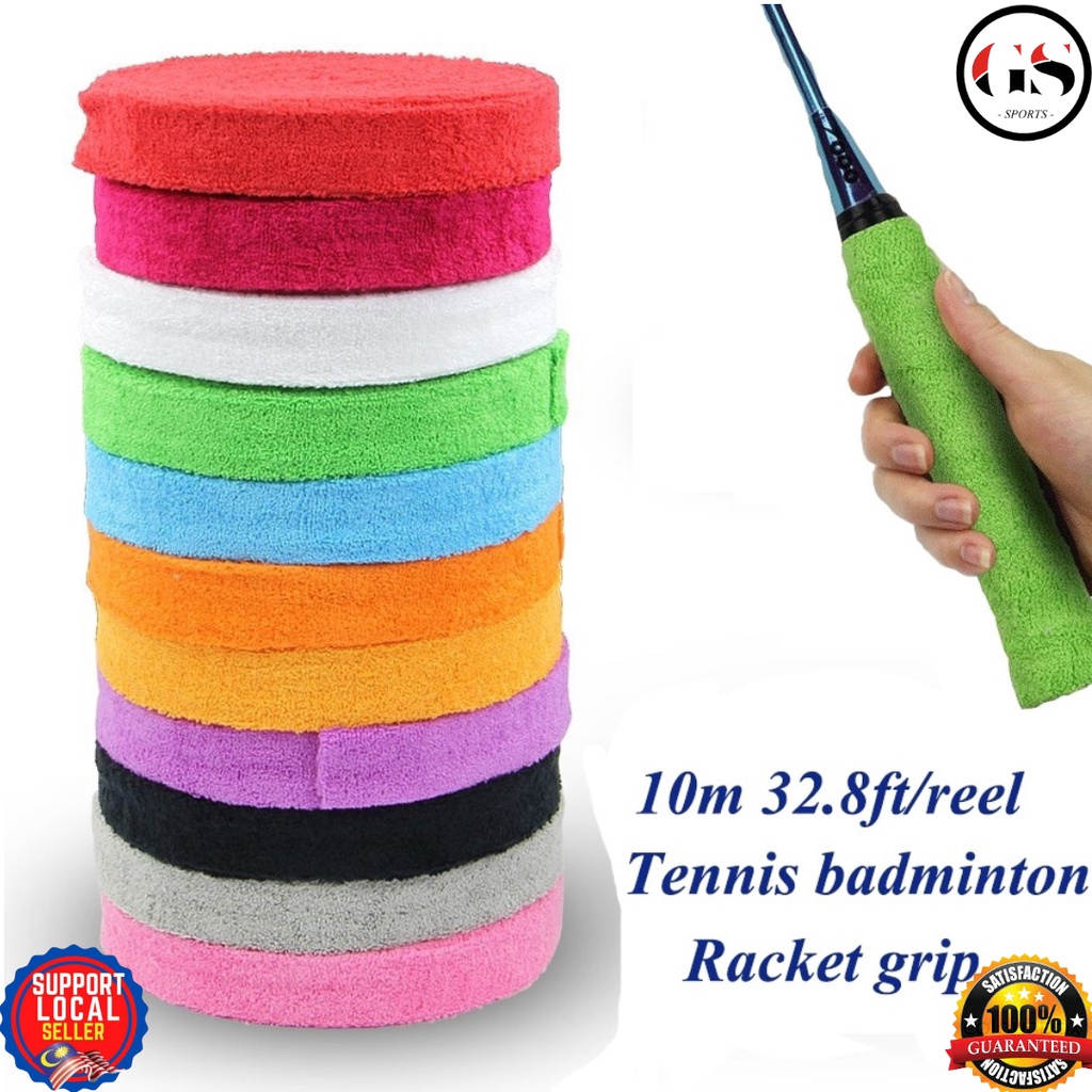 Badminton Racket Cotton Towel Roll grip 10 meter 5M Kain absorb sweat Tennis Squash Fishing Rod multiuse racquet 多用途手胶