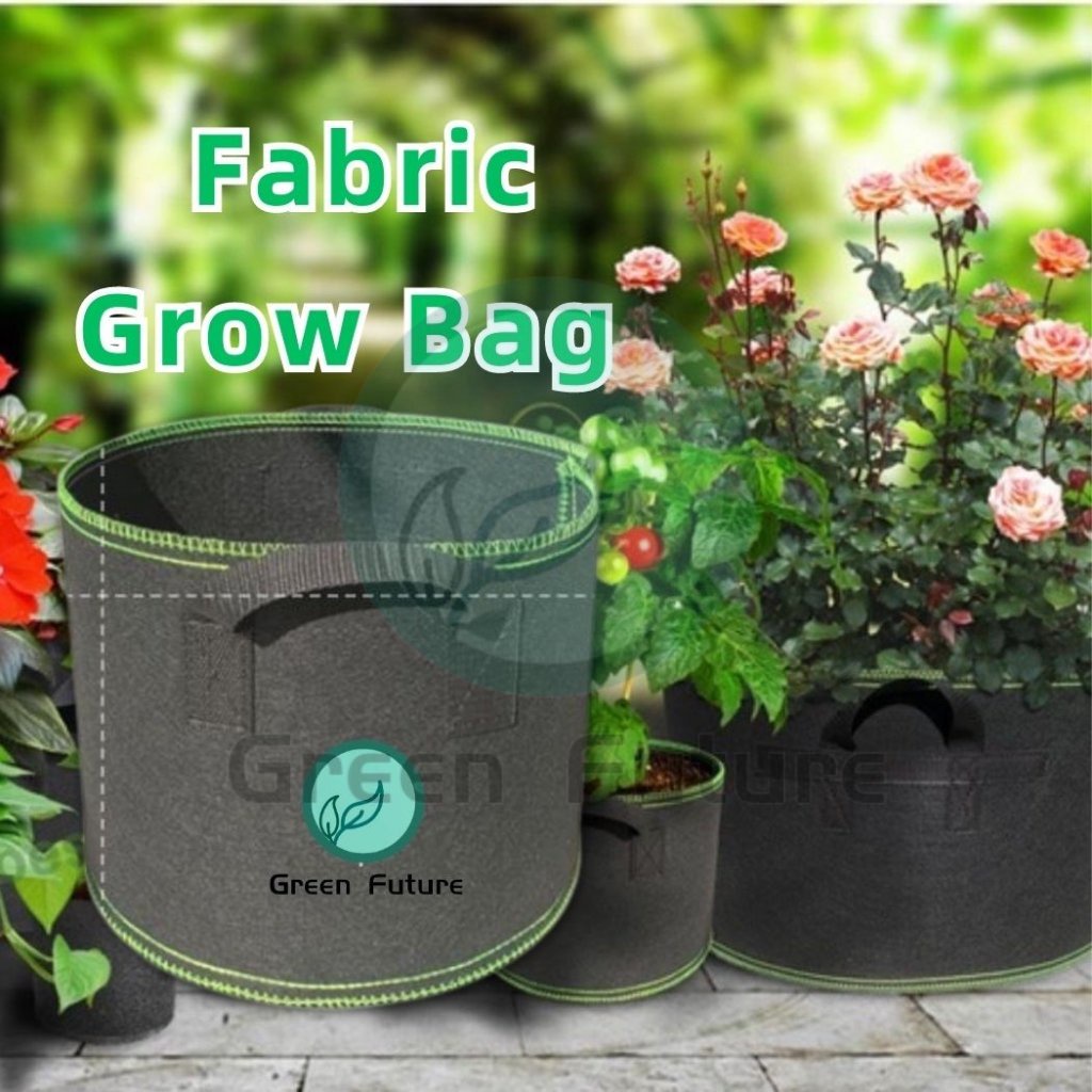 Bag Tanam Pasu Bunga Non-Woven Plant Grow Bag Gardening Bags Flower Pots Compost Bin Vegetable Fabric Planting Box 种植袋