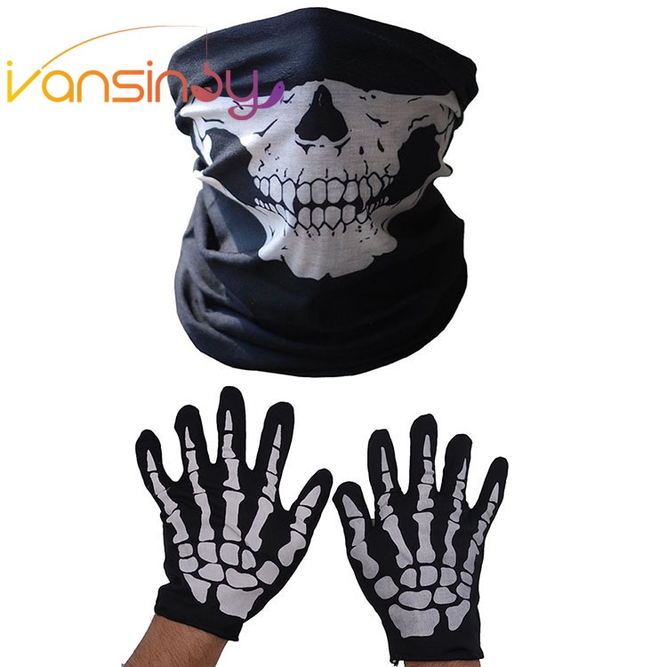 Balaclava Mask Face Protection Headgear Outdoor Sports Sunscreen Halloween Dressing Printed Masked Headgear Helmet Liner Cap