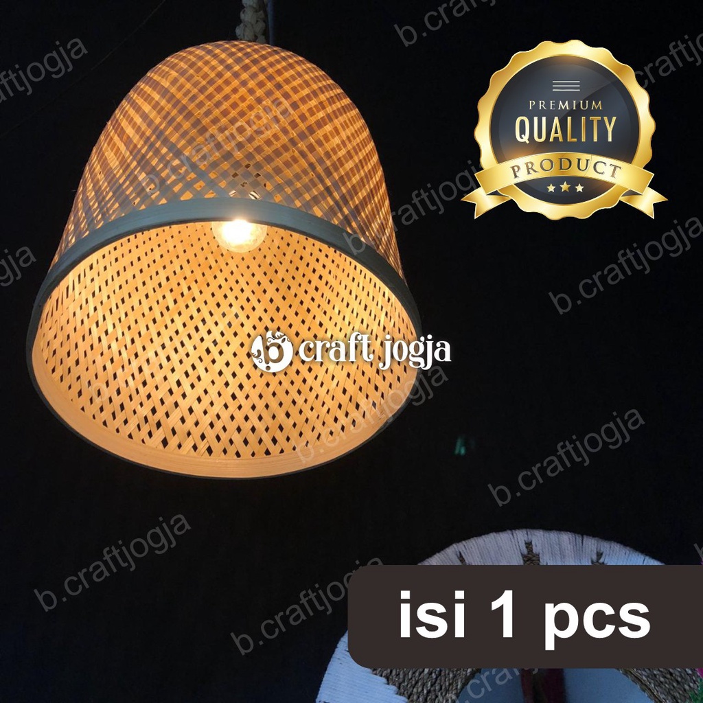 Bamboo Chandelier Shade (1Pcs Contents) Decoration Lamp Tube Model size L Woven Bamboo Craft