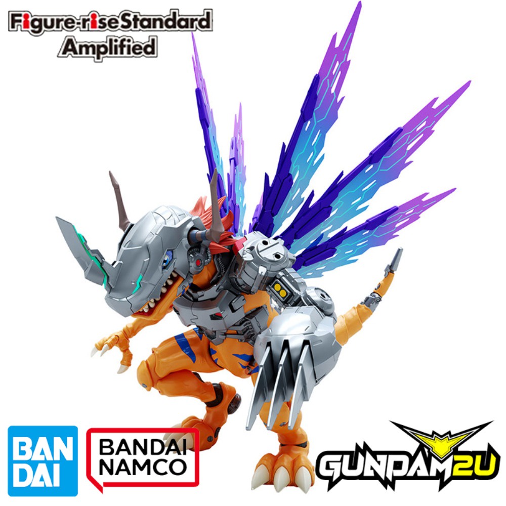 BANDAI Original Figure-rise Standard Amplified METALGREYMON (VACCINE) Digimon Anime PVC Action Figure Collector Toy for Boys New