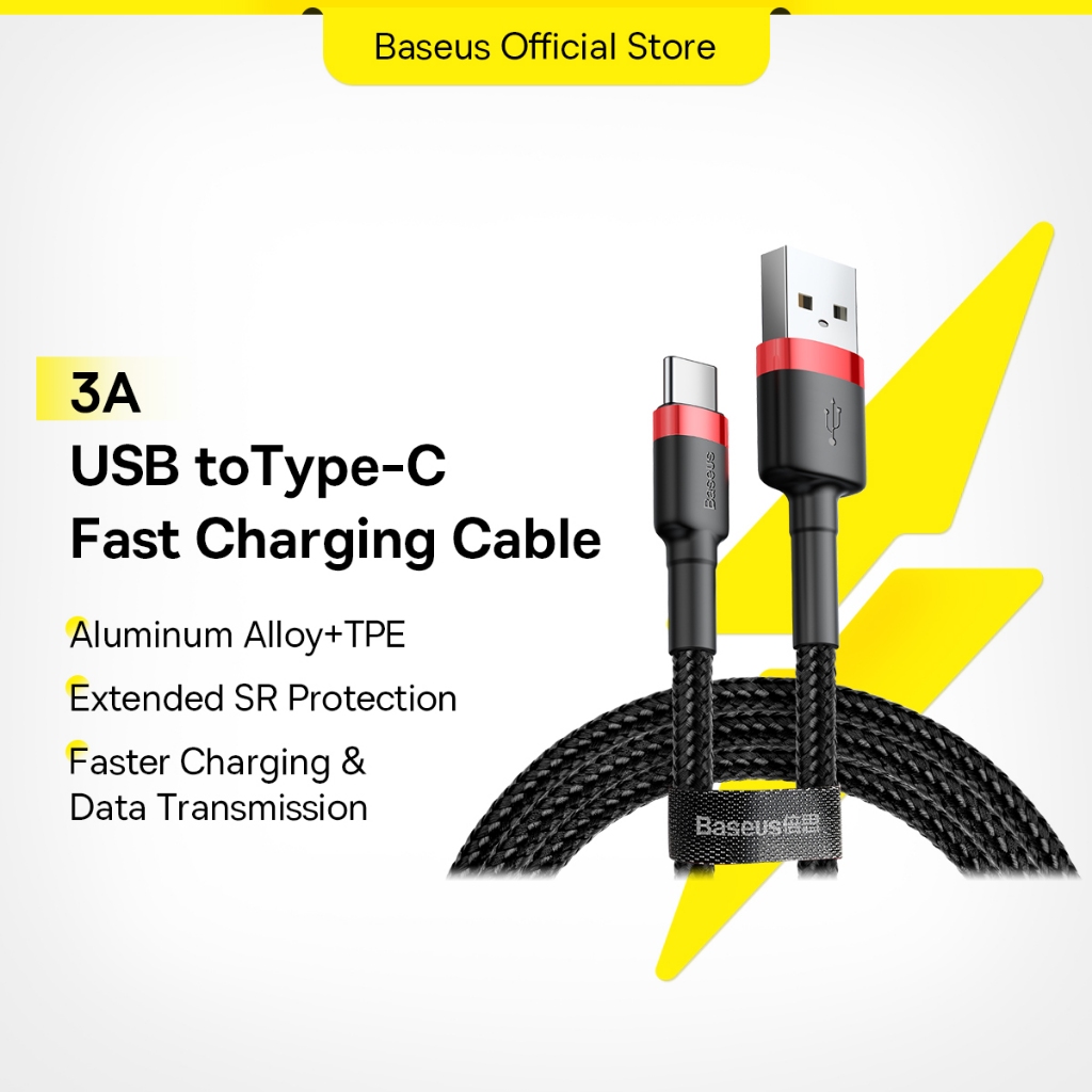 Baseus Type C USB Cable 3A for Quick Charge & Fast Charging Technology For Huawei Xiaomi