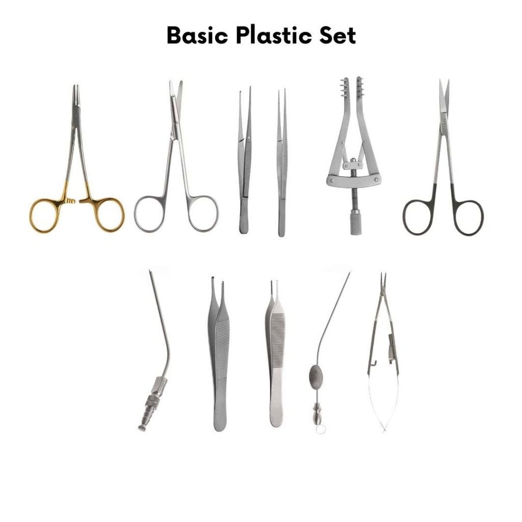 Basic Plastic Surgery Instruments Set High Quality Stainless Steel Surgical Instruments Set Surgeons Basic Plastic Set