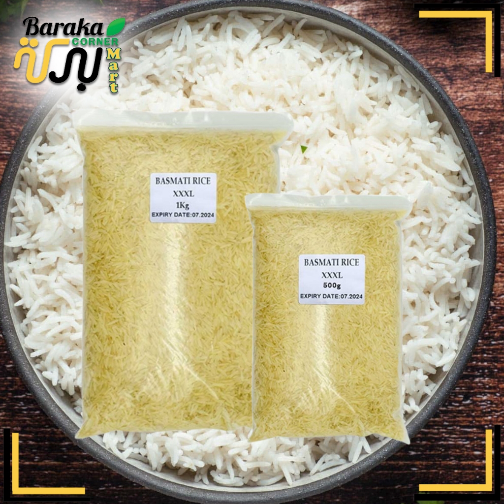 Basmati Rice Long Grain XXXL Nasi Biryani Mandy Imported Saudi Arabia Repacking 500g - 1kg