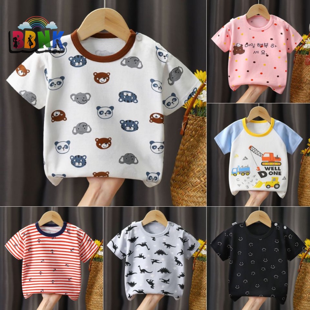 BBKid️Kid 6M-6Y T-shirt Graphic Cotton Top Shirt Short Sleeves NOF001