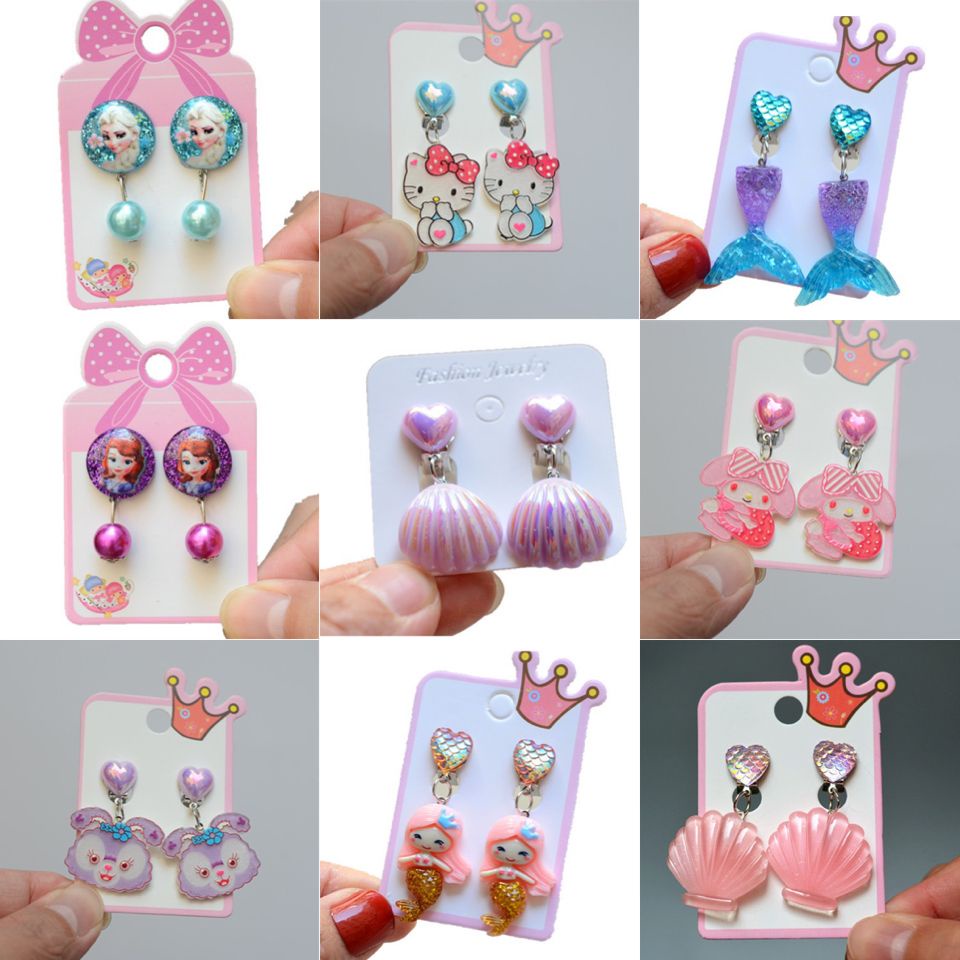 BBKid ️ Kid Girl Earrings Clip Set 1 Pair Gift Set Earrings MM001